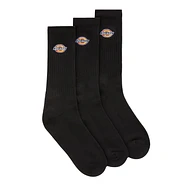 Dickies - Valley Grove Embroidered Socks (3 Pack)