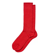 RoToTo - Linen Cotton Ribbed Crew Socks