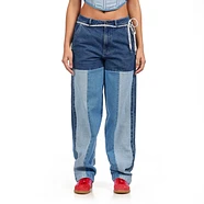 adidas - Ksenia Patchwork Straight Leg Jeans