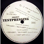 Project Testpressing - Forward / Backward