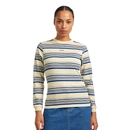 Beams Boy - Embroidery Stirpe Longsleeve Tshirt