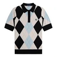 Fred Perry - Argyle Pointelle Knitted Shirt