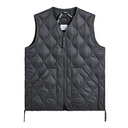 TAION - Military W-Zip V Neck Down Vest (Black) | HHV