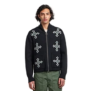 Pendleton - Jacquard Motif Zip Cardigan