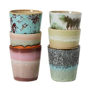 HKLIVING - 70s Ceramics: Coffee Mugs (Set of 6)