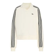 adidas - Terry Towel V Neck Long Sleeves Polo Shirt
