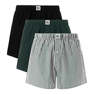 Lacoste - Striped Woven Label Boxers (Pack of 3)