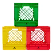 Vinyl Crate - 12" Vinyl Crate Rasta Edition: Bright Green - Yellow - Red