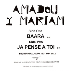 Amadou & Mariam - Baara