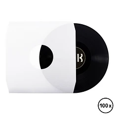 Record Inner Sleeve - 12" Vinyl LP Innenhüllen (Mittelloch) (Eckschnitt) (Weiß) (90 g/m²)