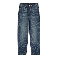 Patta - Leaves Laser Printed Denim Jeans