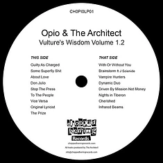 Opio & The Architect - Wisdom Volume 1.2 Blue Vinyl Edition