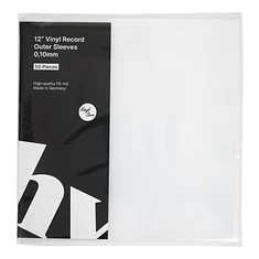 50x 12" Vinyl Record Outer Sleeves - Außenhüllen (0,10mm / Made in Germany / LDPE-Folie)