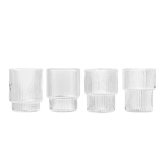 ferm LIVING - Ripple Glasses Set of 4