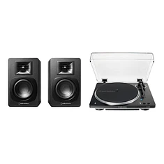 Audio-Technica - AT-LP70XBT (Black) + AT-SP3X (HHV Bundle)
