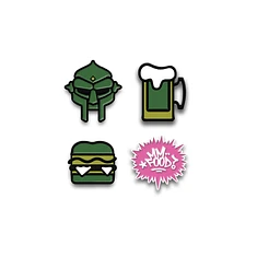 MF DOOM - MM..Food 20th Anniversary Enamel Pin Set