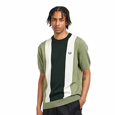 Fred Perry - Vertical Stripe Knitted T-Shirt