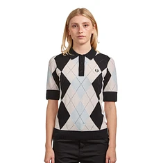 Fred Perry - Argyle Pointelle Knitted Shirt