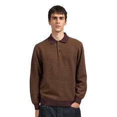 Beams Plus - Knit Polo Diamond Pattern