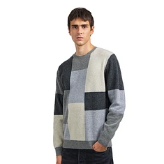 Beams Plus - Crew Intarsia Block Pattern