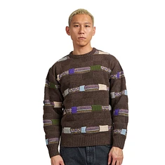 Beams Plus - Crew Jacquard Fair Isle Stripe 5G