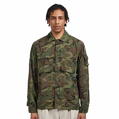 Beams Plus - Mil-Sht Mesh Camo Jacquard Mapping Print