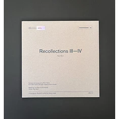 Rezo Glonti - Recollections III-IV