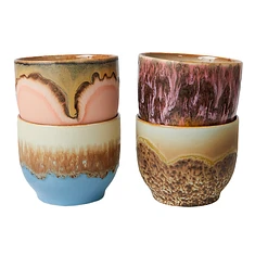 HKLIVING - 70s Ceramics: Café Cups (Set of 4)