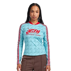 adidas - Graphic Football Allover Print Bodycon Long Sleeve Jersey