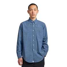 orSlow - Small Check Indigo Chambray Standard Button Down Shirt