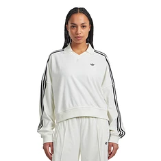 adidas - Terry Towel V Neck Long Sleeves Polo Shirt