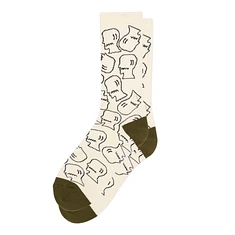 Brain Dead - Logohead Crew Socks