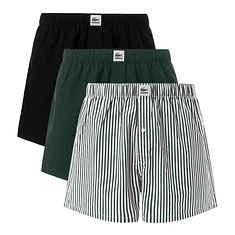Lacoste - Striped Woven Label Boxers (Pack of 3)
