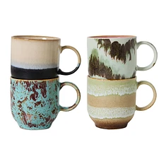 HKLIVING - 70s Ceramics: Café Mugs (Set of 4)