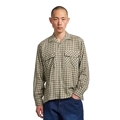 SEDAN ALL-PURPOSE - Double Gauze Plaid Open Collar Shirt