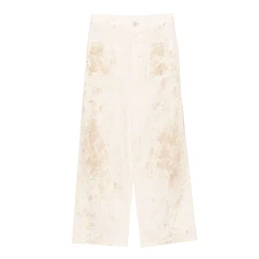 BEAMS BOY - White Paint Pants