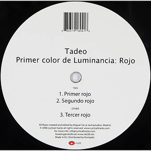 Tadeo - Primer Color De Luminancia: Rojo