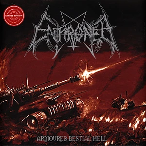 Enthroned - Armoured Bestial Hell Clear Vinyl With Red/Orange/White Splatter Vinyl Edition