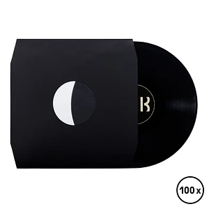Record Inner Sleeve - 12" Vinyl LP Innenhüllen (antistatisch) (Mittelloch) (Eckschnitt) (Schwarz) (80 g/m²)
