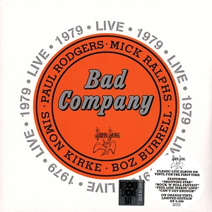 Bad Company - Live 1979 Record Store Day 2022 Opaque Orange Vinyl Edition
