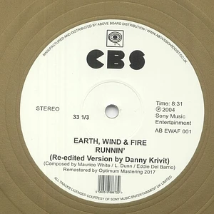 Earth, Wind And Fire - Brazilian Rhyme / Runnin' (Re-Edited By Danny Krivit) Gold Vinyl Repress Edition