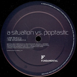A Situation Vs. Poptastic - Love Talk / The Situation