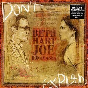 Beth Hart & Joe Bonamassa - Don't Explain Limited Transparent Vinyl Edition
