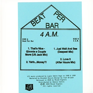 Beat Per Bar / 4 A.M. - Beat Per Bar / 4 A.M.