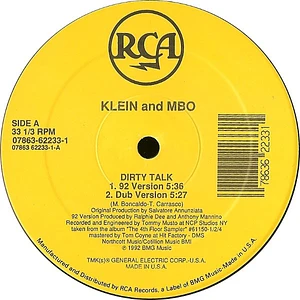 Klein & M.B.O. / B Beat Girls - Dirty Talk / For The Same Man