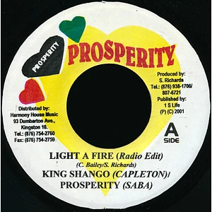 King Shango / Prosperity - Light A Fire