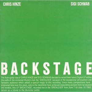 Chris Hinze, Siegfried Schwab - Backstage