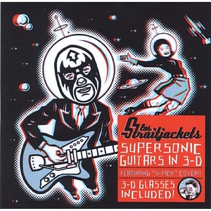 Los Straitjackets - Supersonic Guitars In 3-D Clear With Red & Blue Swirl Vinyl Edition