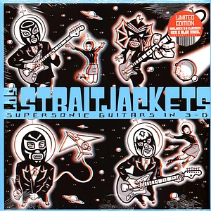 Los Straitjackets - Supersonic Guitars In 3-D Clear With Red & Blue Swirl Vinyl Edition