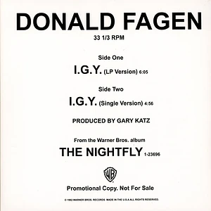 Donald Fagen - I.G.Y. (What A Beautiful World)